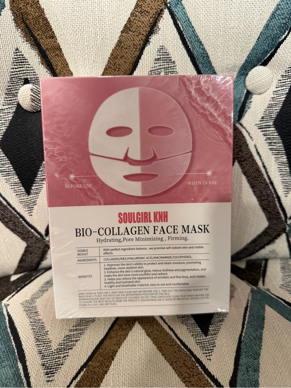 Pink Bio-Collagen Face Mask - Hydrating & Pore Minimizing